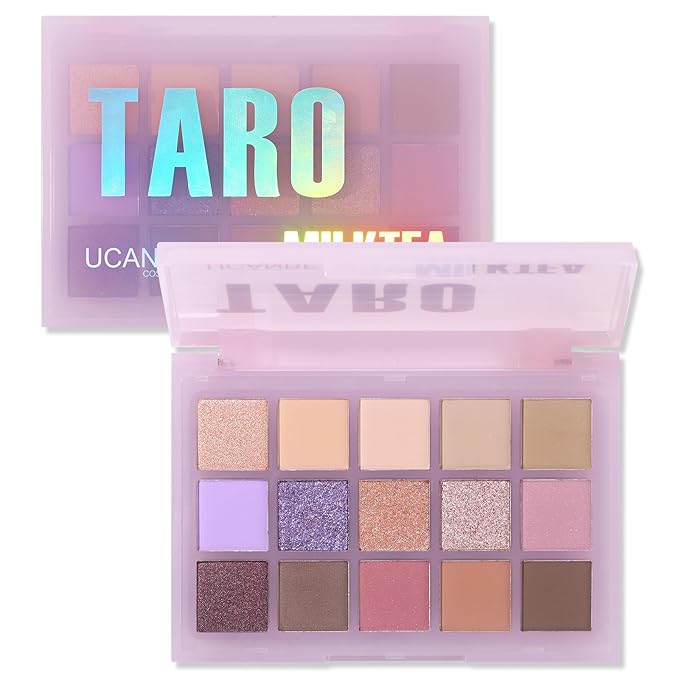 UCANBE Neutral Eyeshadow Palette, 15 Colors Nude Matte Shimmer Reflective Glitter Eye Makeup Pallet, Blendable Natural Warm and Cool Pigments Sombras De Ojos Gift Kit-Velvo Beauty