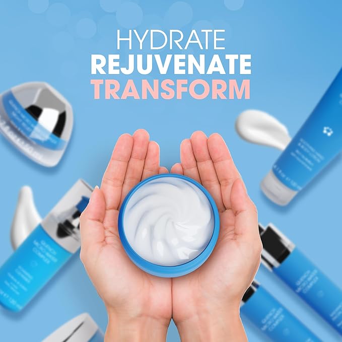 Quench 7 Piece Skincare Set - Japanese Onsen Volcanic Hydration and Anti Aging Skin Care Set with Cleanser, Facial Peel, Moisturizer, Night Cream-Velvo Beauty