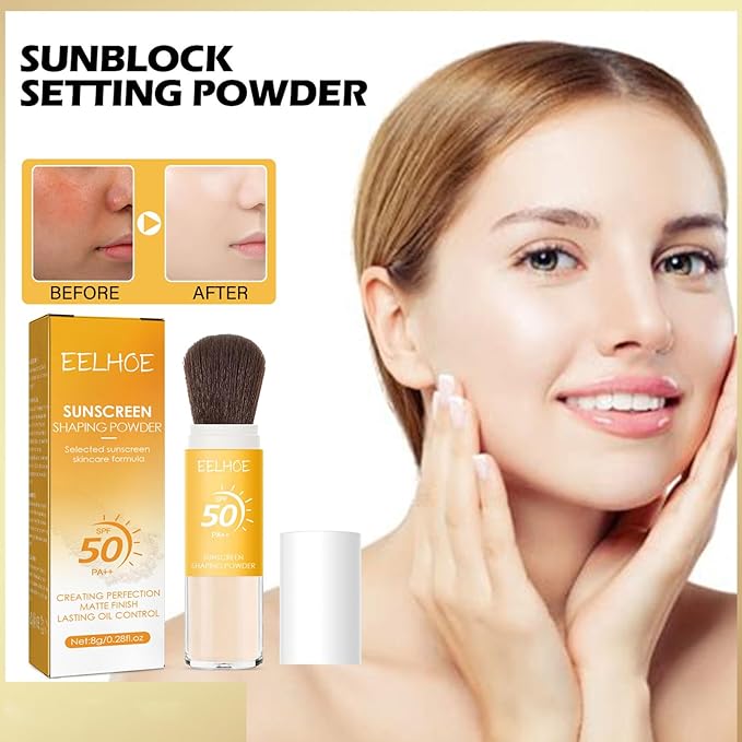 2Pcs Setting Powder, SPF 50,Translucent,Matte Finish Oil Control,Breathable,Lightweight,Mineral Brush Powder,Natural Matte Finish,Long-lasting,Waterproof and Sweatproof Setting Powder-Velvo Beauty