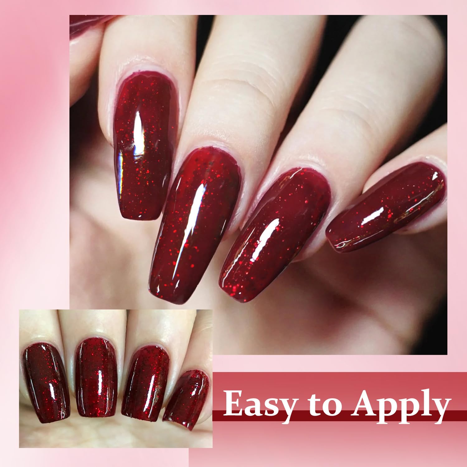 Major Dijit Quick Dry Nail Polish Rose Red Summer Nail Lacquer for Nail Art Regular Nail Polish 0.41 fl oz.-Velvo Beauty