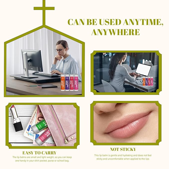 36 Pack Natural Lip Balm Bulk with Vitamin E and Coconut Oil - Moisturizing, Soothing, and Repairing Dry and Chapped Lips - 12 Flavors - Non-GMO-Velvo Beauty