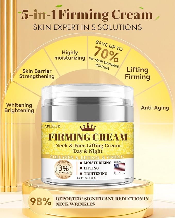 3% Retinol Cream Face Moisturizer, Anti Aging Neck Firming Cream with Collagen, Day & Night Face Cream with Hyaluronic Acid, Lifting & Tightening Wrinkle for Women & Men, 1.7 FL OZ, 3PC-Velvo Beauty