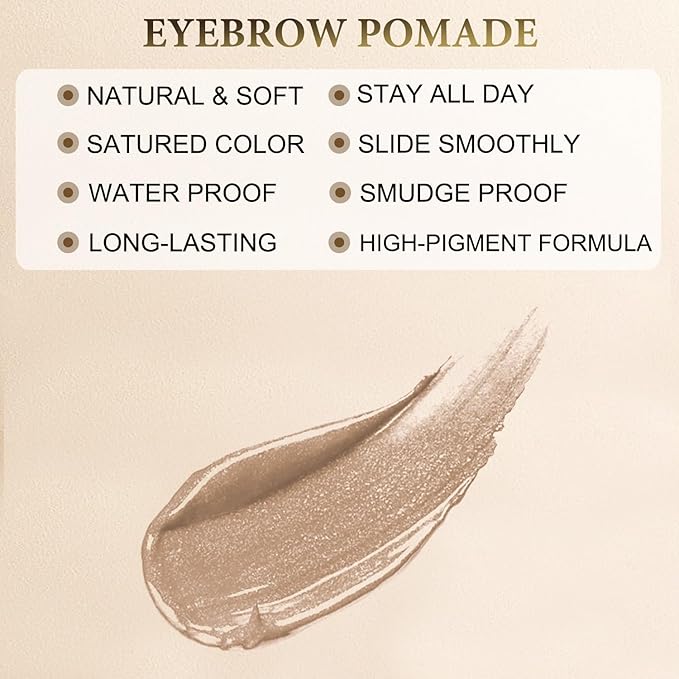 Eyebrow Makeup Kit - 4 Tip Waterproof Microblading Pencil, Eyeliner, Pomade, Dual-ended Brush, Natural Looking - Blonde-Velvo Beauty