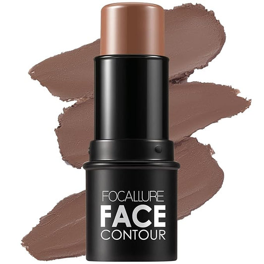 FOCALLURE Cream Contour Stick, Matte Bronzer Stick, Professional Face Shaping & Contouring Stick Makeup, Easy to Apply with Buildable Coverage, Long Lasting & Sweatproof, CIDER-Velvo Beauty