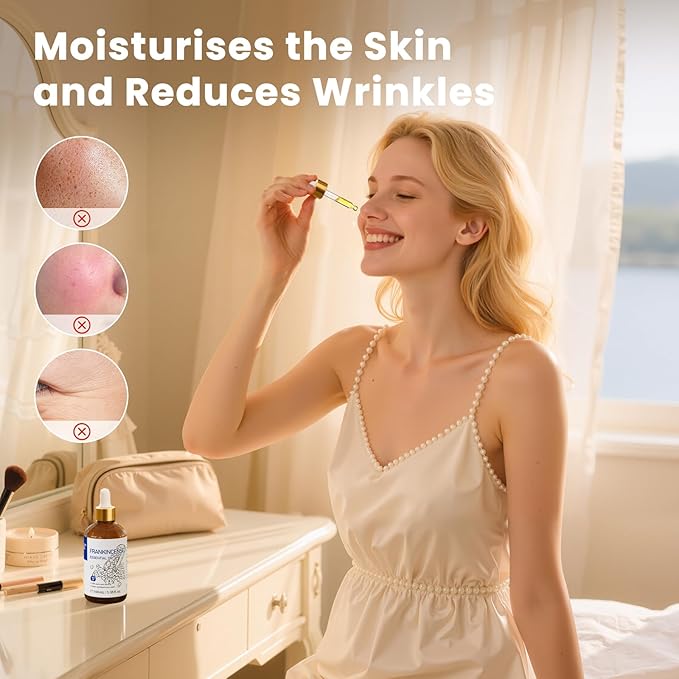 HIQILI 100ML Frankincense Essential Oil, for Massage, 100% Pure and Natural 3.38 Fl Oz-Velvo Beauty