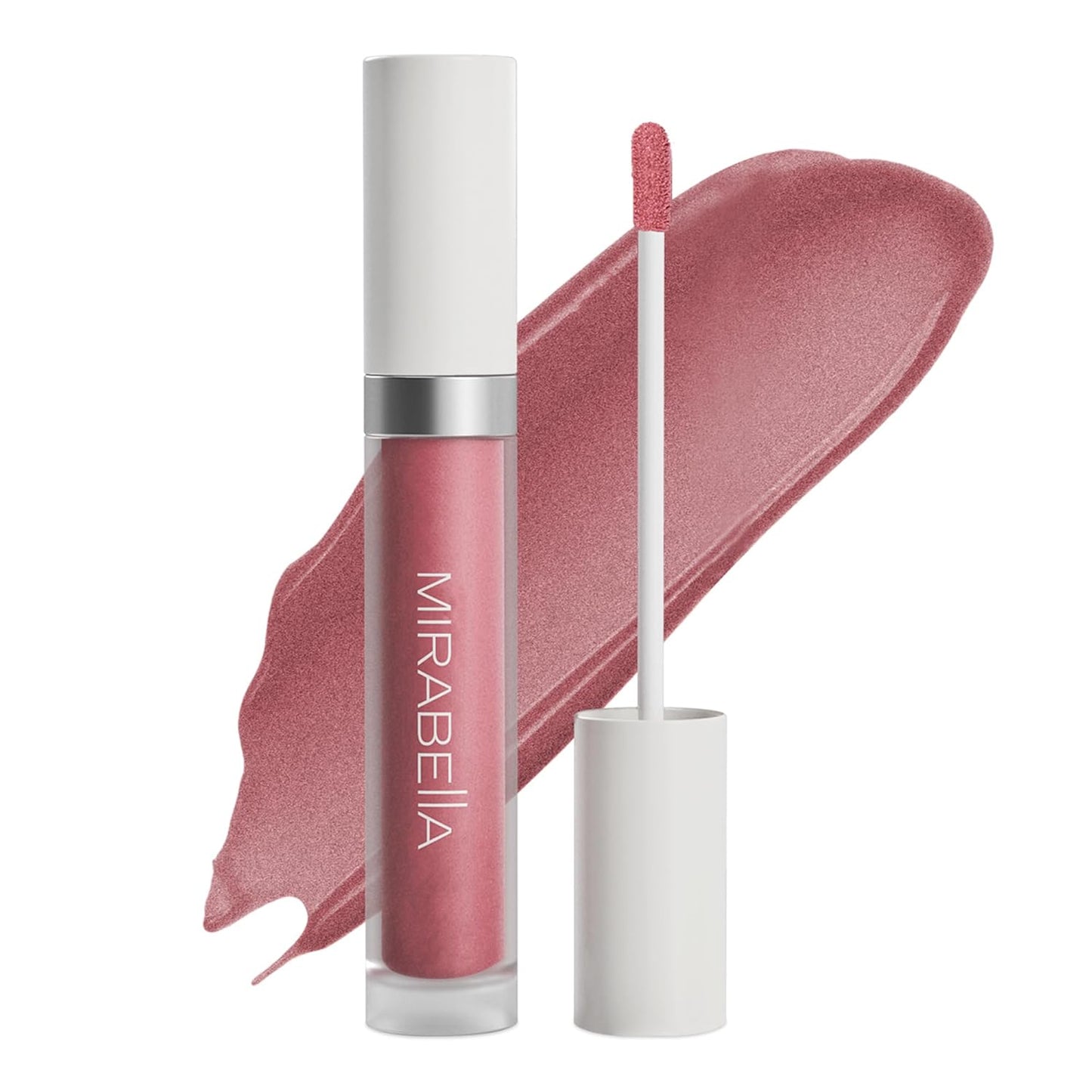 Mirabella Luxe Advanced Lip Gloss, Hydrating Non-Sticky High-Shine Lip Gloss for Women, Infused with Vitamin E & Jojoba Oil, Long-Lasting & Cruelty-Free - Angelic (Nude Pink)-Velvo Beauty