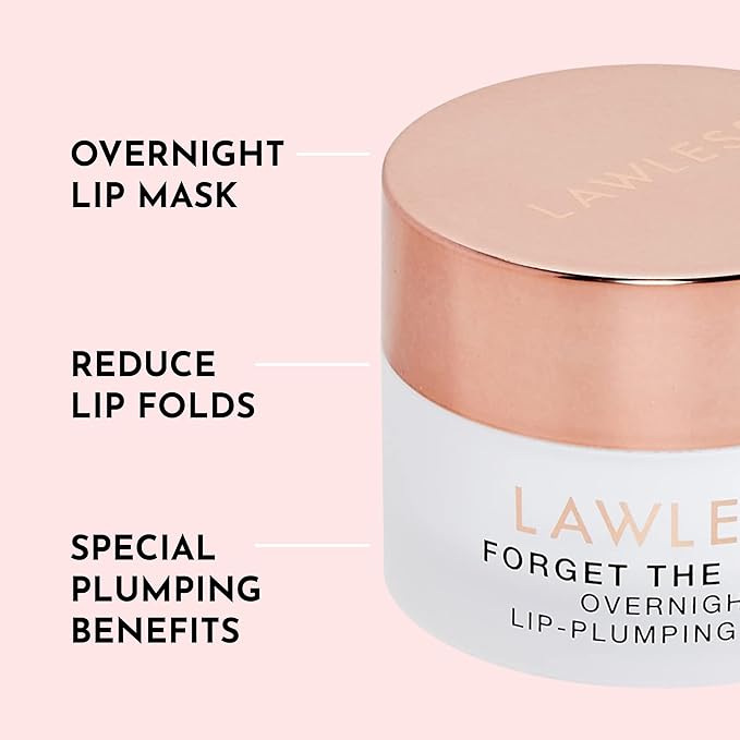 LAWLESS Forget the Filler Lip Mask - Cinnamon Sugar - Premium Overnight Lip Plumping Treatment with Natural Ingredients Designed to Plump, Hydrate, and Smooth Lips - 0.28 oz-Velvo Beauty