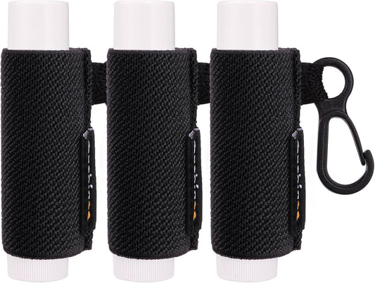 Lip Balm Keychain - Shinny Chapstick & Lipstick Holder - Tight Elastic Holder for Fat & Slim Lip Balms-Velvo Beauty