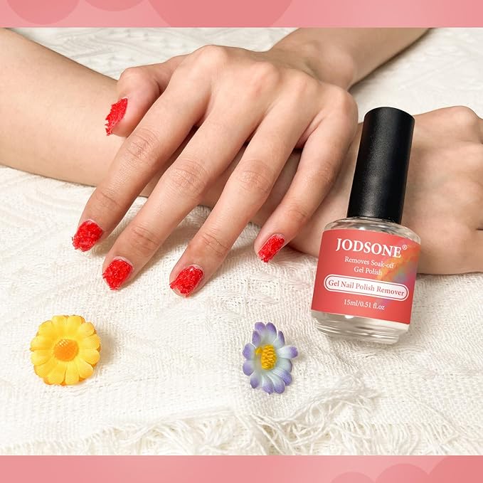 JODSONE Gel Nail Polish Remover 2Pcs Gel Nail Polish Remover 3-5 Minutes Gel Remover Quick-Velvo Beauty