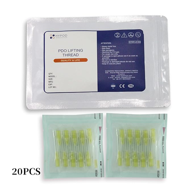 Pdo Lifting Thread, Pdo Threads Lift for Eyes, Helps Restore Skin's Firmness and Elasticity, and Improves Eye Wrinkles (20PCS-30G*25MM)-Velvo Beauty