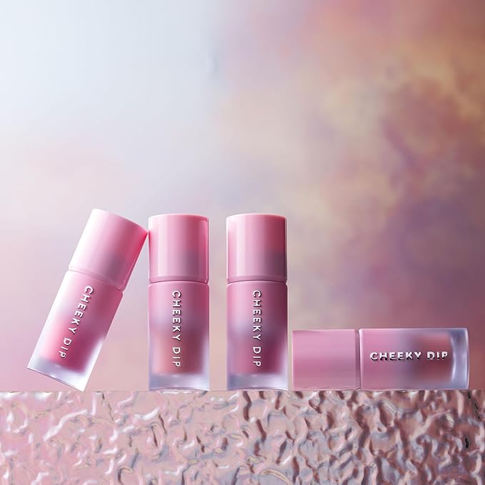 W7 Cheeky Dip Liquid Blusher - Pigmented Colour For Cheek Makeup - Satin Matte Finish - Lustful (Pink)-Velvo Beauty