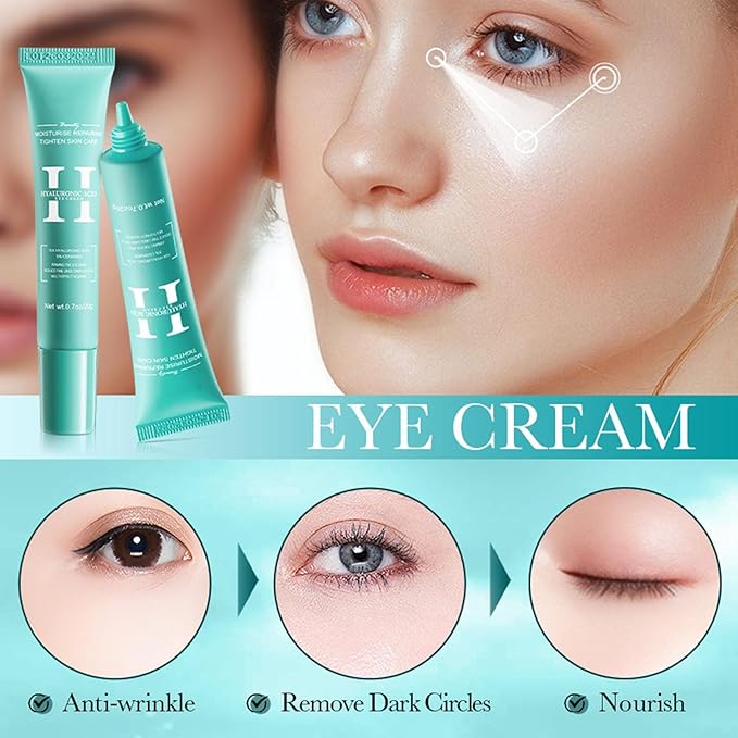 Hyaluronic-Acid Skincare Set, Skin Care Kit For Women, Skincare Gift Set, 6pcs Facial Kit For Women With Cleanser, Face Serum, Face Moisturizer, Eye Cream & Face Mask, Clean, Soft, And Plump-Velvo Beauty