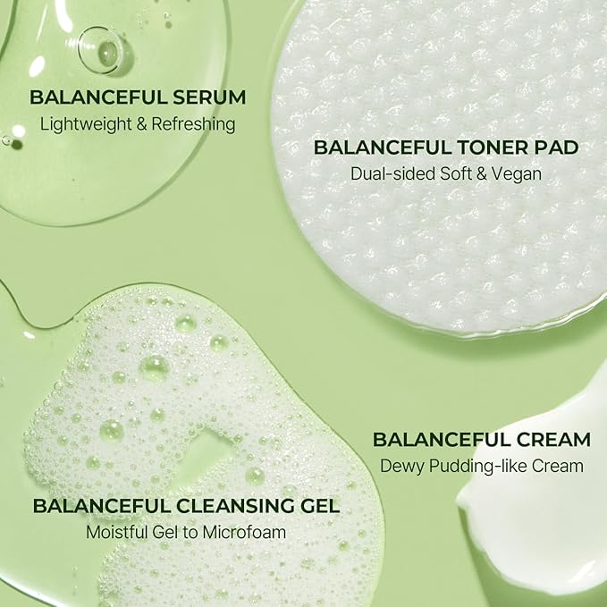 Torriden BALANCEFUL Cica Trial Kit, Gotu Kola Infused Daily Skincare Kit - 4 Step Regimen with Cleansing Gel, Toner Pad, Serum, and Cream | Vegan, Hypoallergenic Korean Skin Care-Velvo Beauty