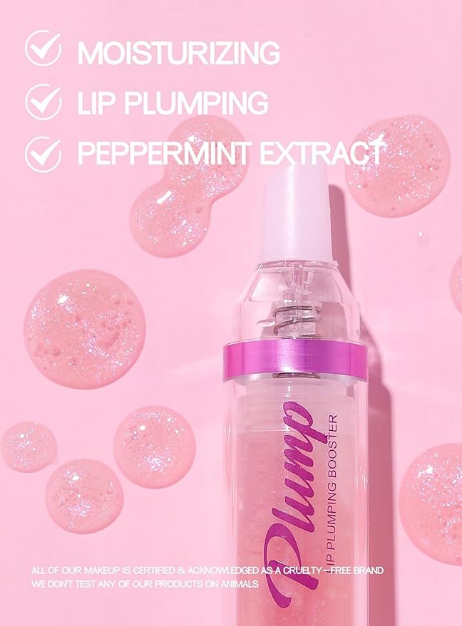 Lip Plumper 6 Colors Moisturizing Glossy Plumping Lip Gloss Long Lasting Hydrating Natural Lip Plumper for Women Girls (Color 04)-Velvo Beauty