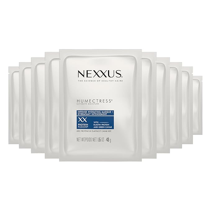Nexxus Humectress Moisturizing Hair Masque for Dry Hair Pack of 10 deep conditioning hair treatment 1.5 oz-Velvo Beauty