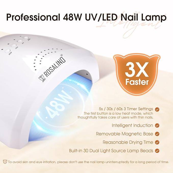 Poly Nail Gel Starter Kit -14 Colors + 75 Nail Art Accessories Kit,ROSALIND Clear Pink Nude Glitter Poly Nail Gel with Big UV Light 48W and Electric Nail Drill Starter Kit-Velvo Beauty