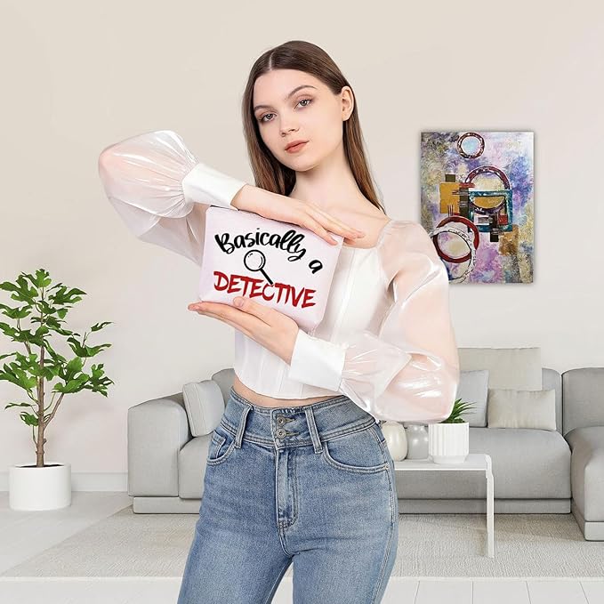 BDPWSS Basically A Detective Makeup Bag True Crime Gift True Crime Junkie Gift True Crime Lovers Gift True Crime Podcast Gift (basically detective)-Velvo Beauty
