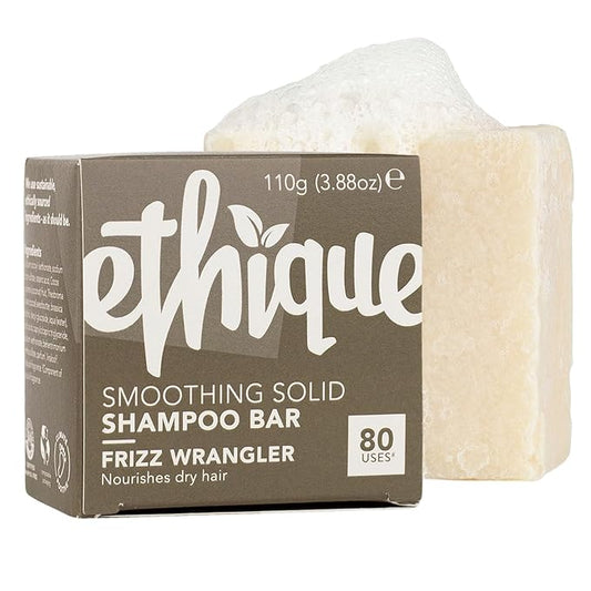 Ethique Frizz Wrangler - Smoothing Solid Shampoo Bar for Dry & Damaged Hair - Vegan, Eco-Friendly, Plastic-Free, Cruelty-Free, 3.88 oz(Pack of 1)-Velvo Beauty