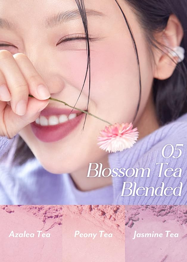 I'm Meme Palette - Afternoon Tea Blusher | Blossom Tea Blended, Cool Tone Blush for Cheek, Soft Pink, Peach, Lavender, 3 Shades Palette, Matte Powder Blush for Face&Cheeks, 0.4oz-Velvo Beauty