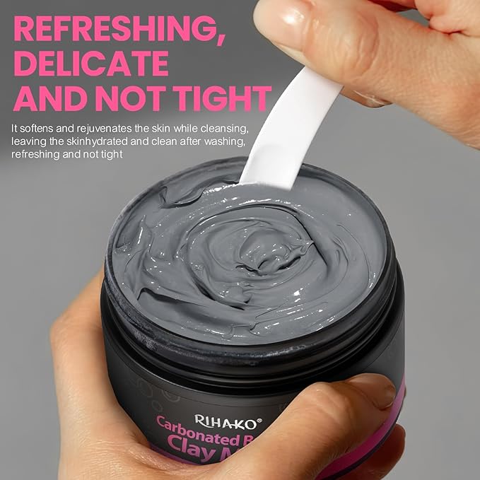 Carbonated Bubble Clay Mask -Exfoliation Face Mask | Detoxing Clay Mask for Blackhead Removal,Dull Skin,Skincare Facial Mask for Controlling Oil and Refining Pores,Mothers Day Gifts for Wife-Velvo Beauty