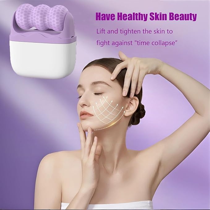 Ice Roller for Face Women - 2 in 1 Facial Ice Roller for Face & Eye Puffiness Relief, Gua Sha Facial Tools for Massage, Body Minor Cold Compress-Velvo Beauty