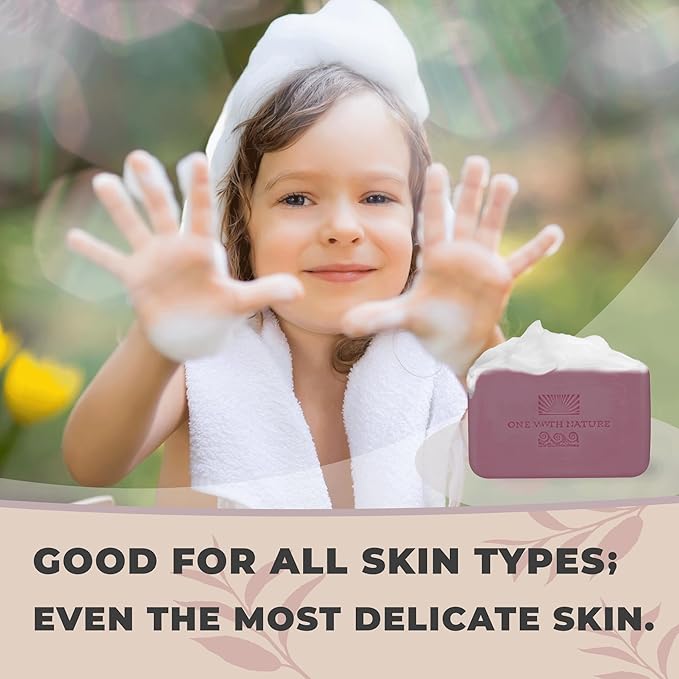 One With Nature Dead Sea Salt Sandalwood Soap 4oz 3-Pack – Purifying and Exfoliating Soap Bar with Dead Sea Minerals and Sandalwood for Face & Body, for Men & Women-Velvo Beauty