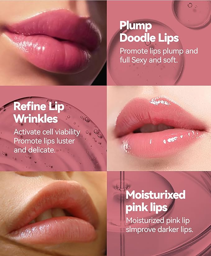 Lip Plumper Gloss 3 Colors Set, Spicy Natural Roll On Lip Plumping Oil and Pout Lip Plumper, Lifter Gloss, Enhancer for Fuller Booster Balm Moisturizing Hydrating & Nourishing Lip Glaze(A)-Velvo Beauty