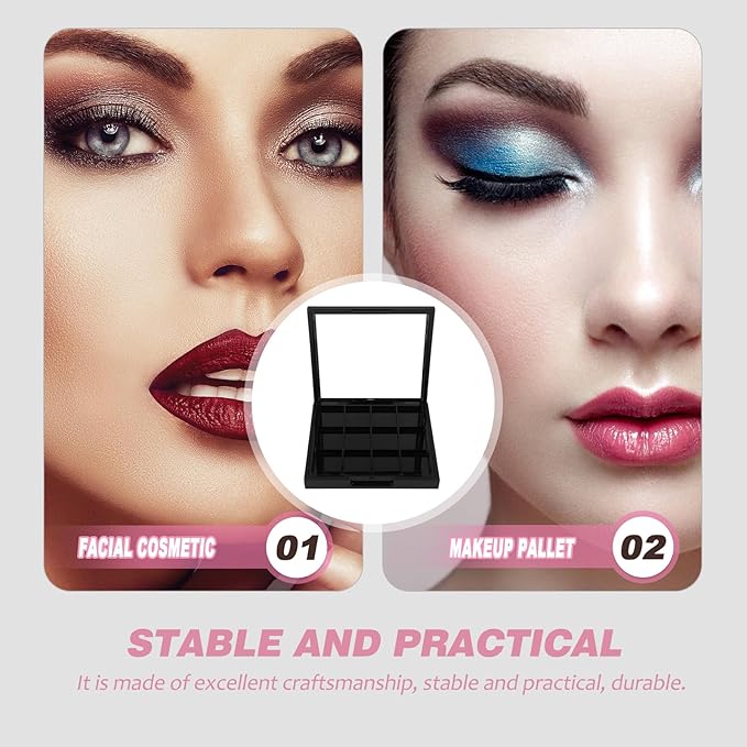 Beaupretty Empty Lip Palette Eyeshadow Makeup Palette Empty Eyeshadow Palette Empty Make Up Container Palette for DIY Cosmetics Lipstick Blush Powder-Velvo Beauty