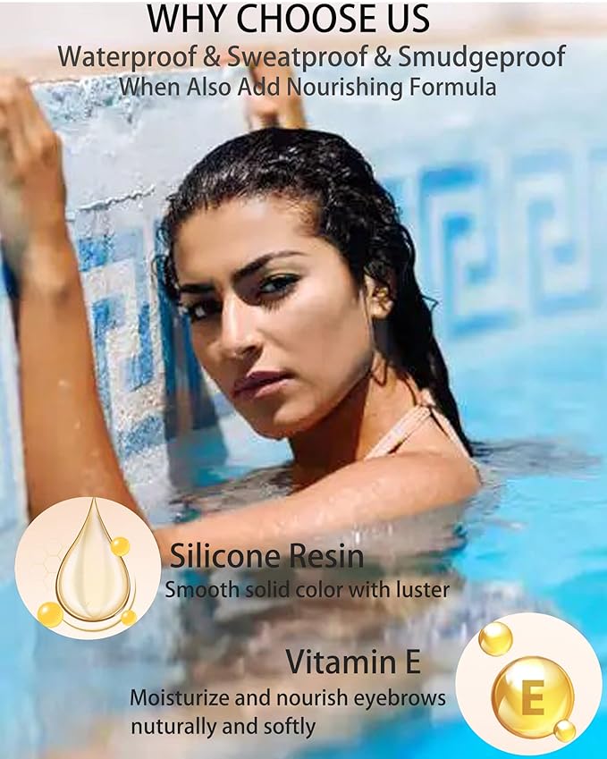 Waterproof Tinted Brow Gel-Long Lasting Smudgeproof Liquid Eyebrow Makeup,Eyebrow Mascara Tinted Brow Glue,Eye Brow Filler,Volumizing Enhance Brow Mascara,With Brow Razor Brush,Gift for Women-Blonde-Velvo Beauty