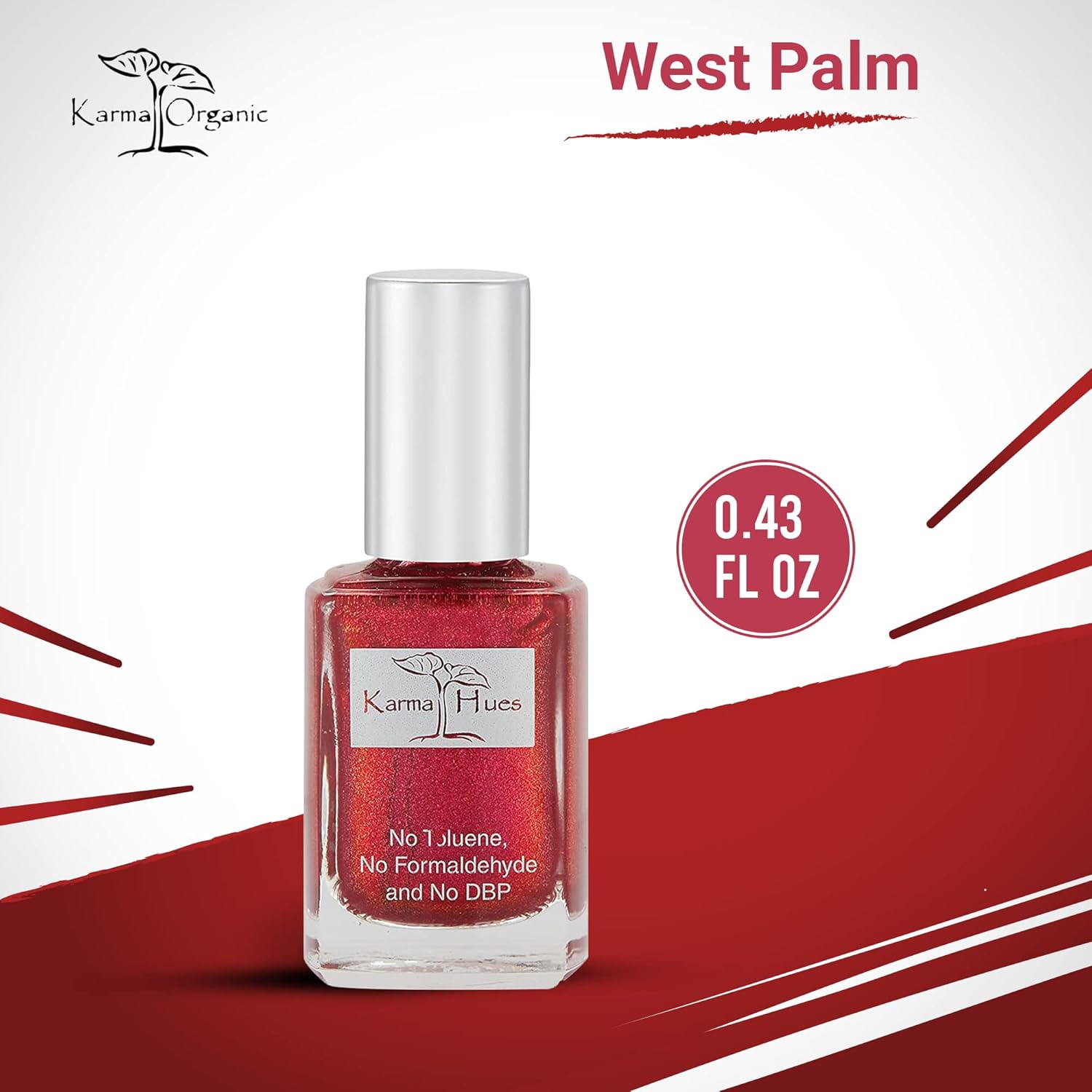 Karma Organic Natural Nail Polish-Non-Toxic Nail Art, Vegan and Cruelty-Free Nail Paint (West Palm)-Velvo Beauty