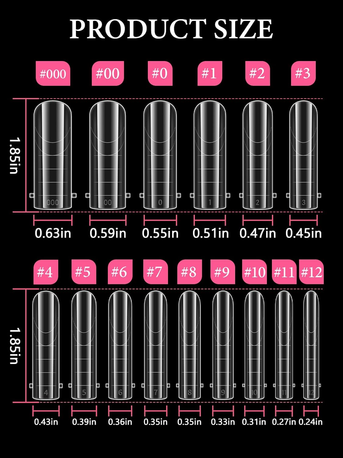 Poly Gel Toe Nail Form Set, EBANKU Reusable Toenails Dual Forms for Nail Extensions, Poly Gel Toe Nail Tips Pre-designed French Line Salon Home DIY Nail Art Supplies - 15 Sizes 150PCS-Velvo Beauty