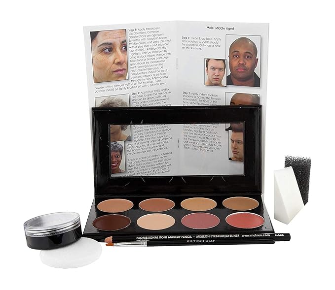 Mehron Makeup Mini-Pro Student Makeup Educational Kit (Medium/Olive)-Velvo Beauty