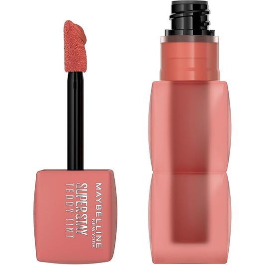 Maybelline Super Stay Teddy Lip Tint, Long Lasting Matte Lipstick For Up To 12HR Wear, Skinnydip, 1 Count-Velvo Beauty