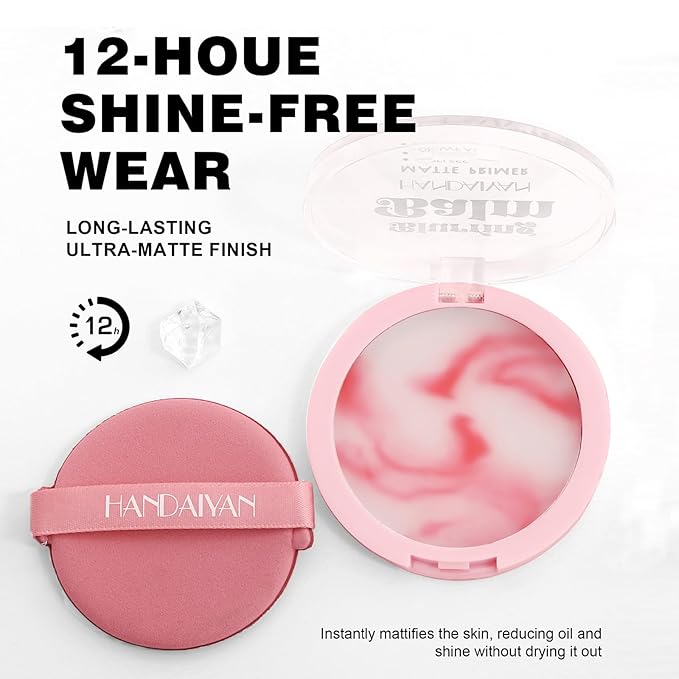 Beauty Poreless Setting Powder, Two Color Cream Translucent Lightweight Oil Control No Sebum Loose Face Powder,Waterproof&Long-Lasting Natural Matte Primer,Makes Skin Downy-Velvo Beauty