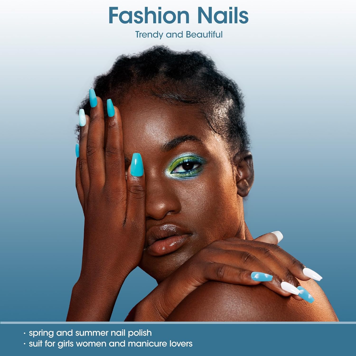 GELLEN Teal Regular Nail Polish Non Gel, Fast Air Drying Mint Turquoise Nail Polish No UV Light Needed Spring Summer 6 Colors Blue Green Set for Women Girls Manicure Home Salon, Hema Free, 0.33 Fl.Oz-Velvo Beauty