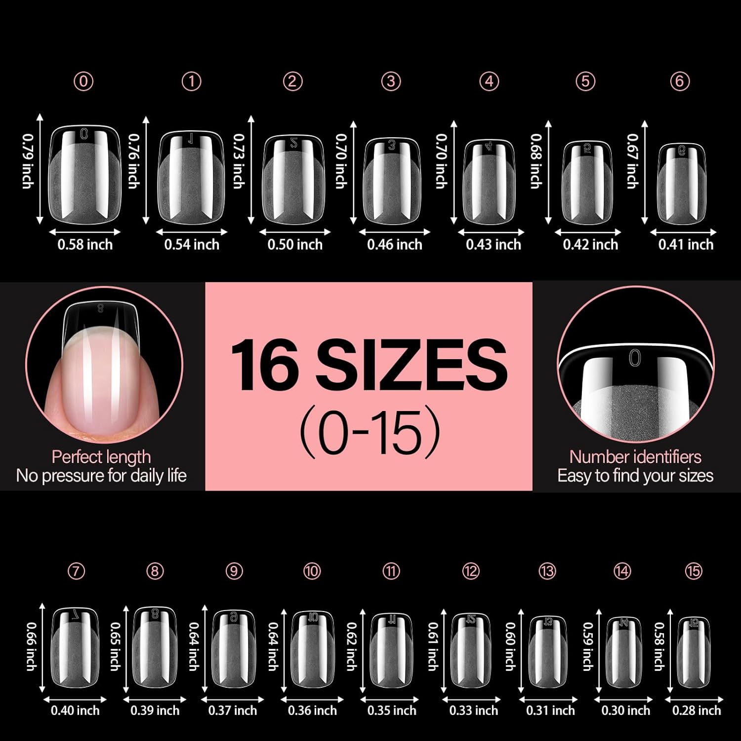 AILLSA Short Square Nail Tips, Fake Thickened Half Matte Nails Tips, Pre-shaped Press on False Nail Tip for Nail Salon 256PCS with Storage Box-Velvo Beauty