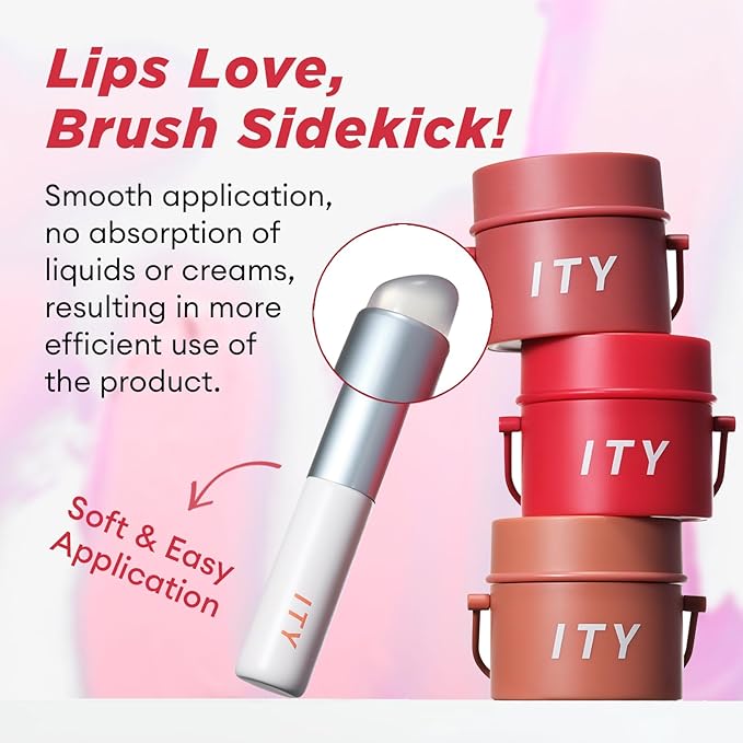 ITY Velvet Matte Finish Lip Stain-Mousse Textured Pudding Pot Lip Clay with Brush, Nude Shade, Dual-Use as Lipstick and Blush, Conceals Lip Lines, Rich Pigment, 0.21 oz (6g) in Papaya Dream-Velvo Beauty