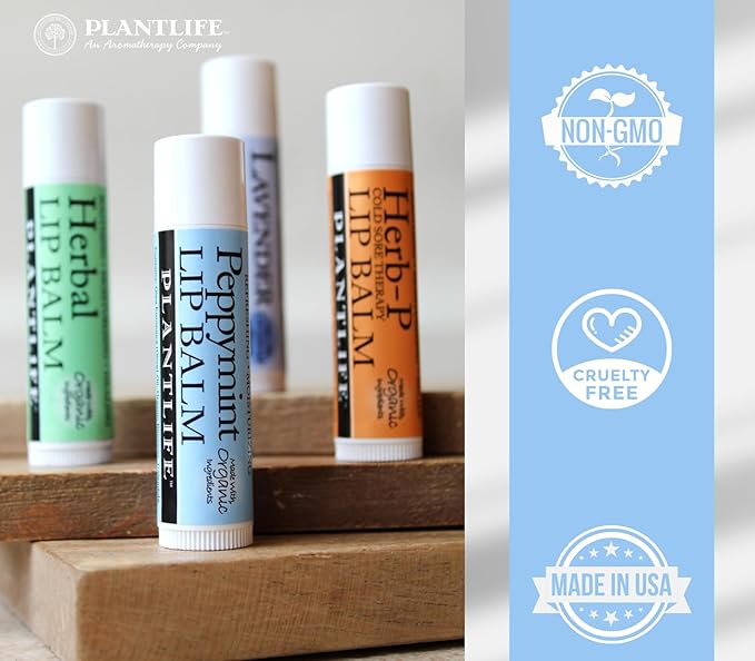 Plantlife Lavender Lip Balm - Organic Lip Balm Made with Beeswax, Calendula & Chamomile to Create the Most Soothing Lip Balm for Chapped Lips - Helps Moisturize Lips & Cuticles - Made in California-Velvo Beauty