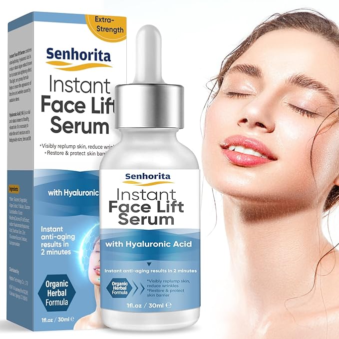 Instant Face Lift Serum, Temporary Skin Lifting & Tightening Serum, Effective Smooth Fine Lines, Wrinkles & Visibly Hide Loose Sagging Skin-Velvo Beauty