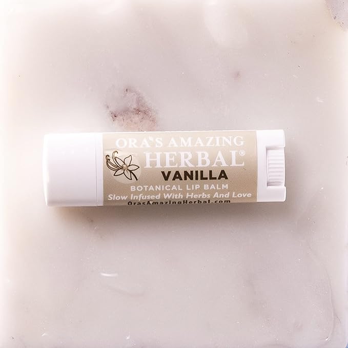 Soothing Natural Vanilla Lip Balm, Beeswax Lip Balm, Calendula Lip Balm, Dry Cracked Lips, Perioral Dermatitis, Organic Coconut Oil No Synthetic Fragrance-Velvo Beauty