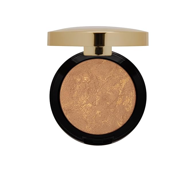 Milani Bronzer Powder - Baked Bronzer Made in Italy, Bronzing Shimmer Highlighter Makeup for Contour -Soleil-Velvo Beauty