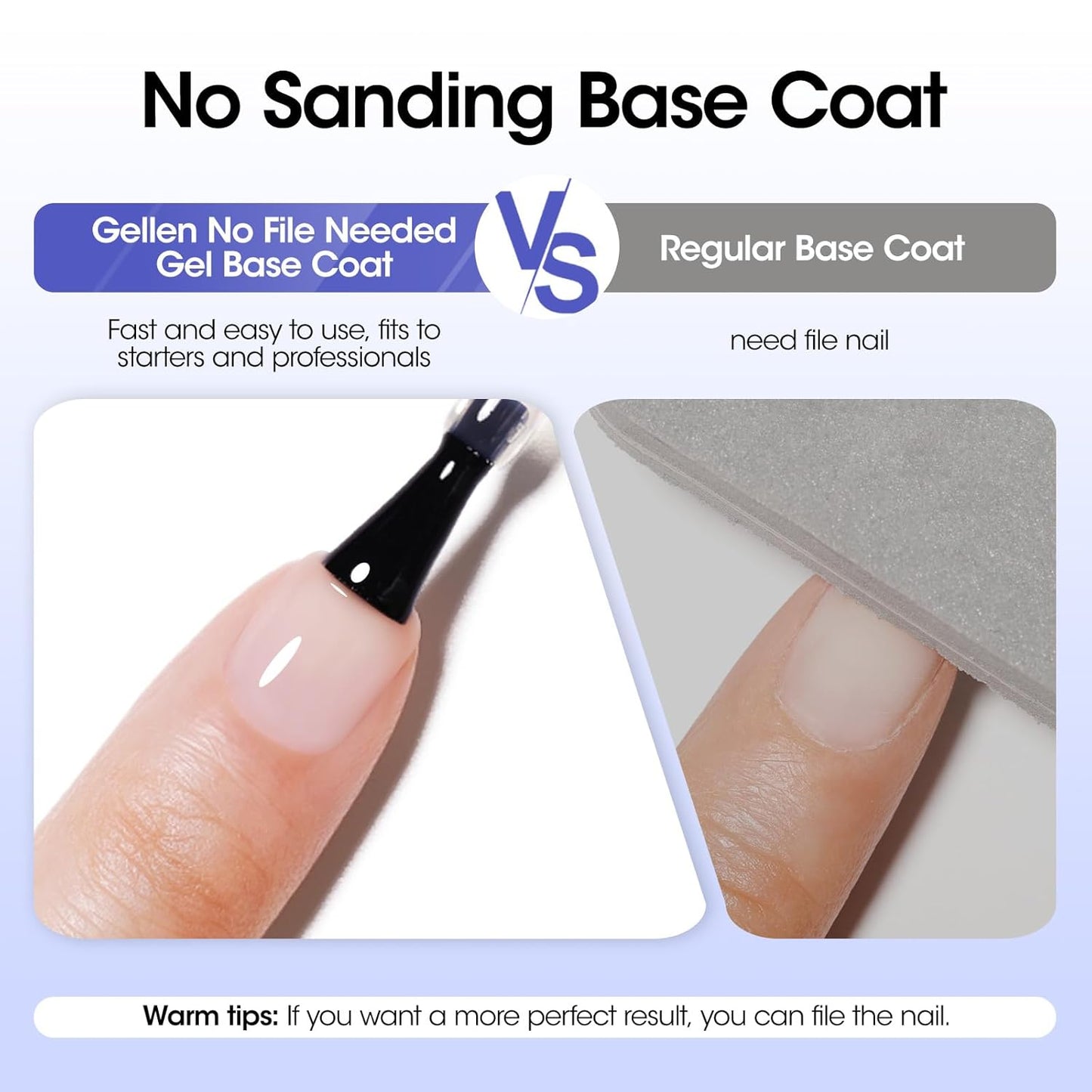 Gellen Crystal Base and Top Coat, 18ml Anti-scratch Nail Polish, Soak Off UV Light Cured Gel Top Coat, Salon Gel Polish-Velvo Beauty