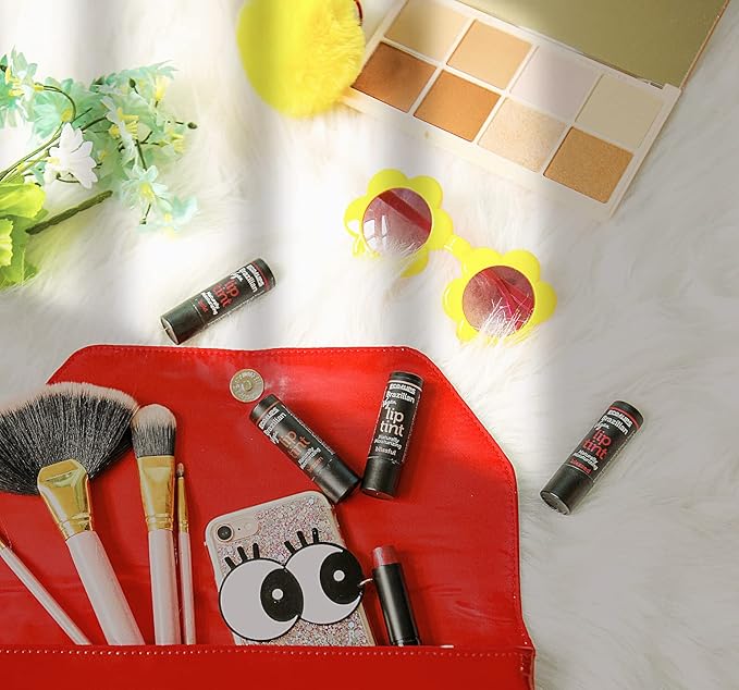 Eco Lips Vegan Cruelty-Free Brazilian Lip Tint Variety Pack - 100% Natural Lip Balm (Blessed, Blissful, Brave, Brazen, Bold) (5 Pack) | Made in USA-Velvo Beauty