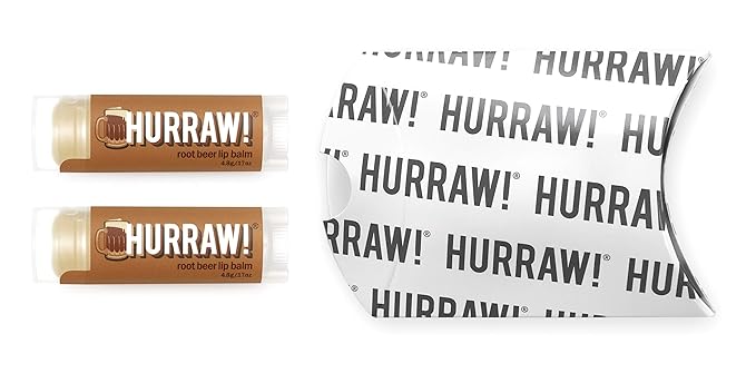 Hurraw! Root Beer Lip Balm, 2 Pack: Organic, Certified Vegan, Cruelty and Gluten Free. Non-GMO, 100% Natural Ingredients. Bee, Shea, Soy and Palm Free. Made in USA-Velvo Beauty