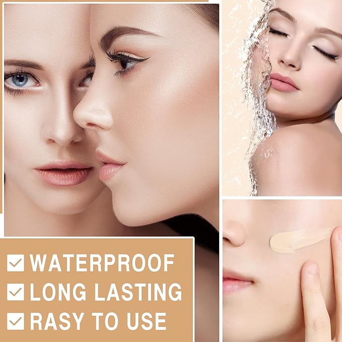 Skin Tone Adjusting CC Cream Spf 50, Colour Correcting Self Adjusting for Mature Skin, Moisturizing Skin, Primer, Concealer, Brightening Skin Tone（2Pcs Natural Color）-Velvo Beauty