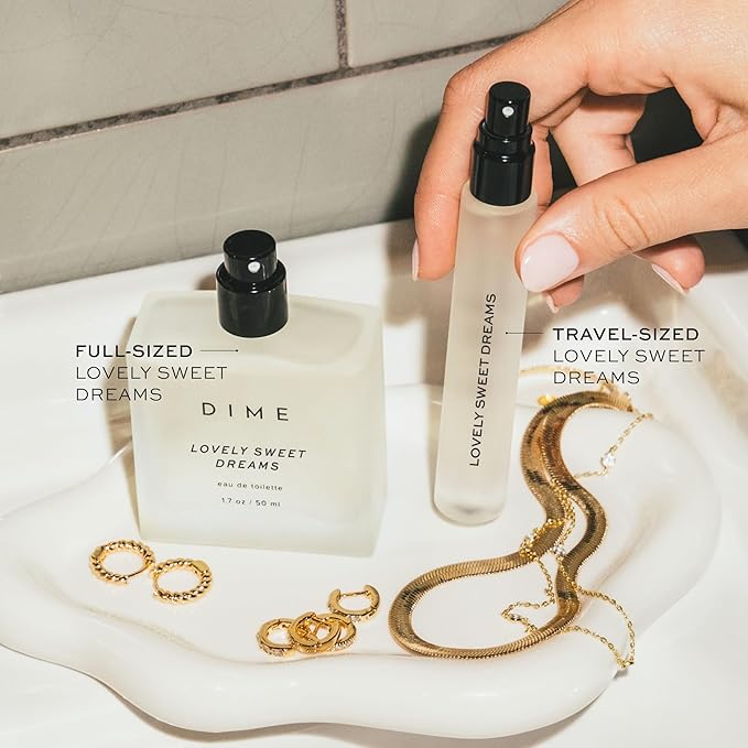 Dime Beauty Perfume Lovely Sweet Dreams, 0.34 oz / 10 ml - Warm Vanilla and Floral Scent, Hypoallergenic, Clean Perfume, Eau de Toilette For Women (Packaging May Vary)-Velvo Beauty