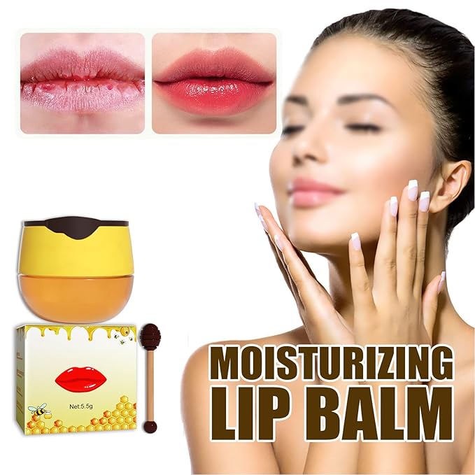 2pcs Honey Lip Balm, Lip Hydrating Prevention Dry and Cracked Lip Scrubs Exfoliator, Day and Night Repair Lip Sleeping Masks Honey Lip Balm-Velvo Beauty