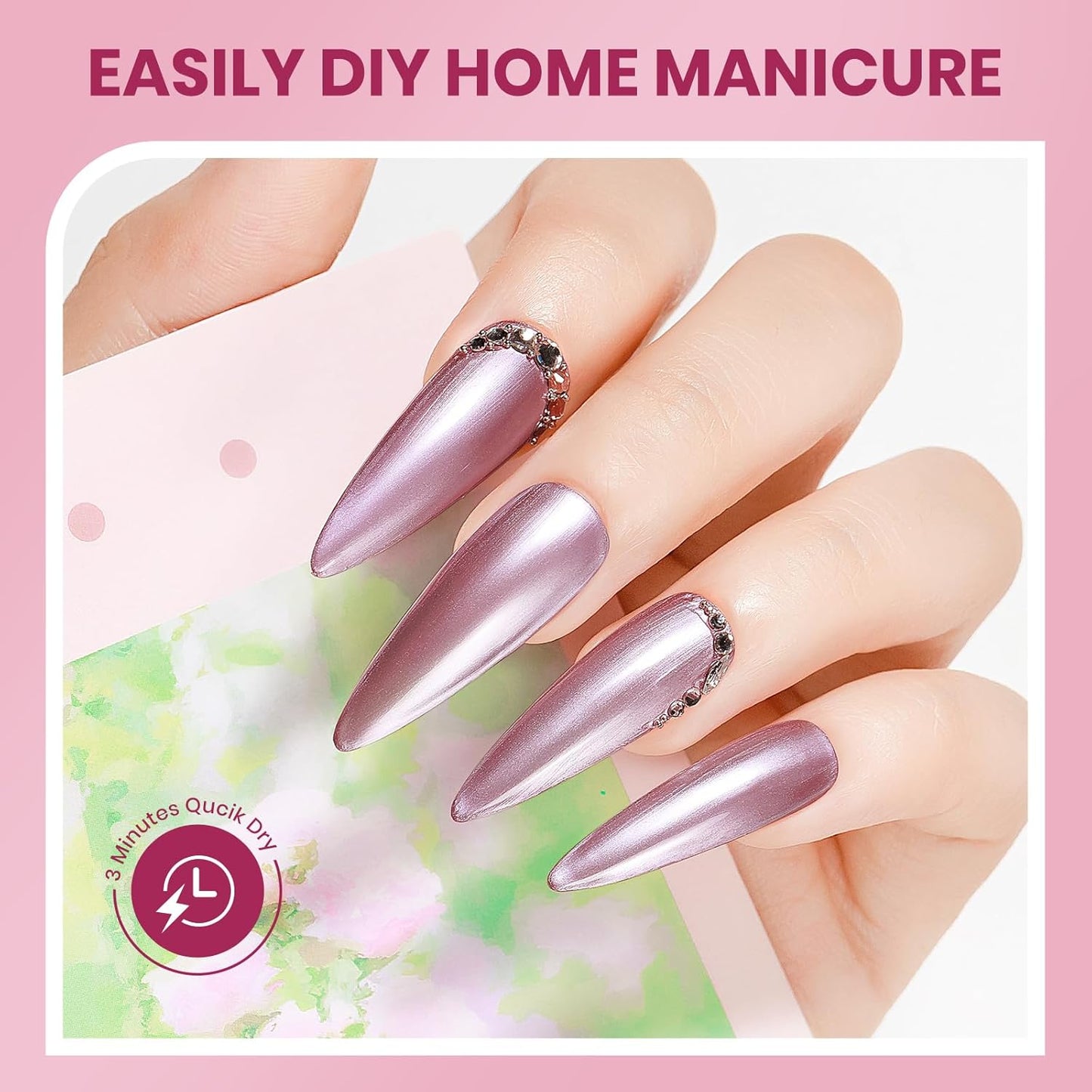 Quick Dry Cat Eye Nail Polish Non Gel Fast Air Dry Glitter Magntic Nail Polish Cats Eye Toe Fingernail Air Drying Fast Lacquer Manicure Gift For Women Girls 16ml, 0.54fl oz-Velvo Beauty