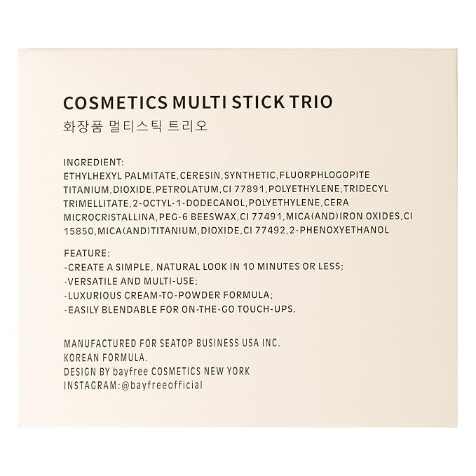 KIMUSE Multi Stick Trio Face Makeup, Cream Blush Stick for Cheeks & Lips, Moisturizer & Highlighter Makeup Sticks for All Skin-Velvo Beauty