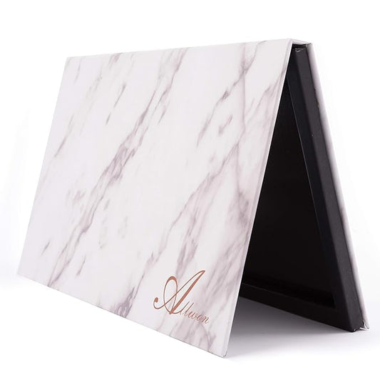 Magnetic Palette Marble Empty Makeup Palette with Mirror for Eyeshadow Lipstick Blush Powder (White)-Velvo Beauty